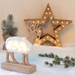Maisons Du Monde Décorations à Poser De Noël Déco De Noël Lumineuse Renne Coloris écru Et Naturel -Luminaires Soldes 202 deco de noel lumineuse renne coloris ecru et naturel 1000 10 10 197261 2