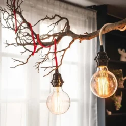 Hoopzi Suspensions Fil électrique En Tissu Luminaire Rouge 4,5m -Luminaires Soldes 202 fil electrique en tissu luminaire rouge 4 5m 1