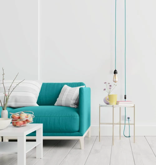 Hoopzi Suspensions Fil électrique En Tissu Luminaire Turquoise 4,5m 5 Hoopzi Suspensions Fil électrique En Tissu Luminaire Turquoise 4,5m – Image 3