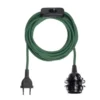 Hoopzi Suspensions Fil électrique En Tissu Luminaire Vert 4,5m -Luminaires Soldes 202 fil electrique en tissu luminaire vert 4 5m