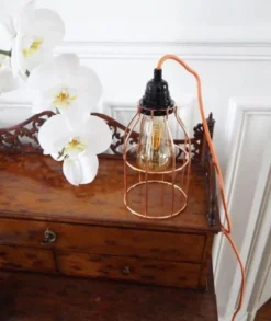 Hoopzi Suspensions Fil électrique Sectionnable En Tissu Luminaire Cuivre 4,5m -Luminaires Soldes 202 fil electrique sectionnable en tissu luminaire cuivre 4 5m 1