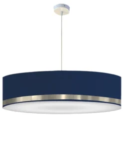 Abat-jours Suspensions Grande Suspension Jonc Bleu Et Aluminium T 80 X H 28