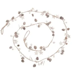 Maisons Du Monde Guirlandes Et Cimiers Guirlande Lumineuse 20 LED étoiles Et Pommes De Pin L220