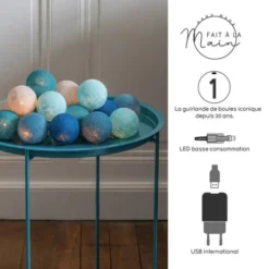 La Case De Cousin Paul Guirlandes Et Décorations Lumineuses Guirlande Lumineuse Bleue Et Grise -Luminaires Soldes 202 guirlande lumineuse bleue et grise 3