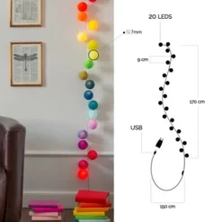 La Case De Cousin Paul Guirlandes Et Décorations Lumineuses Guirlande Lumineuse Rose Et Gris -Luminaires Soldes 202 guirlande lumineuse rose et gris 5