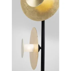 Kare Design Lampadaires Lampadaire 3 Disques En Acier Doré Et Marbre H160 -Luminaires Soldes 202 lampadaire 3 disques en acier dore et marbre h160 2