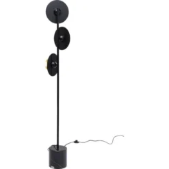 Kare Design Lampadaires Lampadaire 3 Disques En Acier Doré Et Marbre H160 -Luminaires Soldes 202 lampadaire 3 disques en acier dore et marbre h160 4