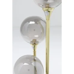 Kare Design Lampadaires Lampadaire 3 Globes En Verre, Acier Doré Et Marbre H83 -Luminaires Soldes 202 lampadaire 3 globes en verre acier dore et marbre h83 2