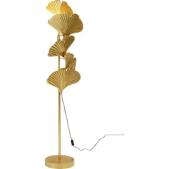 Kare Design Lampadaires Lampadaire 5 Feuilles De Ginkgo En Acier Doré H160 -Luminaires Soldes 202 lampadaire 5 feuilles de ginkgo en acier dore h160 3