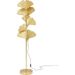 Kare Design Lampadaires Lampadaire 5 Feuilles De Ginkgo En Acier Doré H160 -Luminaires Soldes 202 lampadaire 5 feuilles de ginkgo en acier dore h160 4