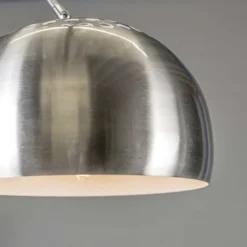 QAZQA Lampadaires Lampadaire à Arc En Acier Inoxydable Acier -Luminaires Soldes 202 lampadaire a arc en acier inoxydable acier 5