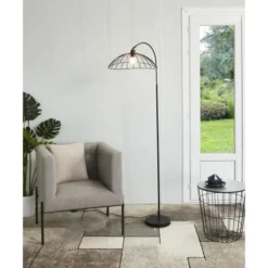 ATHM DESIGN Lampadaires Lampadaire Abat Jour Et Pied Métal Noir -Luminaires Soldes 202 lampadaire abat jour et pied metal noir 15