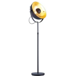ATHM DESIGN Lampadaires Lampadaire Abat Jour Et Pied Métal Noir -Luminaires Soldes 202 lampadaire abat jour et pied metal noir 20