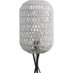 ATHM DESIGN Lampadaires Lampadaire Abat Jour Rotin Beige Et Pieds Métal -Luminaires Soldes 202 lampadaire abat jour rotin beige et pieds metal 2