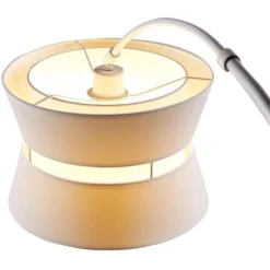 ATHM DESIGN Lampadaires Lampadaire Abat Jour Tissu Blanc Pied Métal -Luminaires Soldes 202 lampadaire abat jour tissu blanc pied metal 3