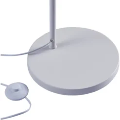 ATHM DESIGN Lampadaires Lampadaire Abat Jour Tissu Blanc Pied Métal -Luminaires Soldes 202 lampadaire abat jour tissu blanc pied metal 6