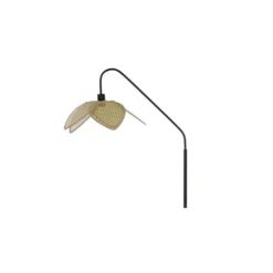 Wadiga Lampadaires Lampadaire Arc Métal Noir Et Abat-jour Rotin Synthétique 45x72x165cm -Luminaires Soldes 202 lampadaire arc metal noir et abat jour rotin synthetique 45x72x165cm 1