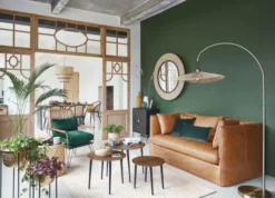 Maisons Du Monde Lampadaires Lampadaire Arqué En Métal Doré Et Abat-jour En Raphia Tressé H180 -Luminaires Soldes 202 lampadaire arque en metal dore et abat jour en raphia tresse h180 1000 13 6 219602 2