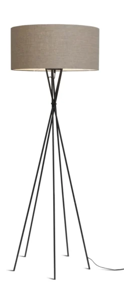 It's About Romi Lampadaires Lampadaire Avec Pieds Noirs Et Abat-jour Gris H175cm -Luminaires Soldes 202 lampadaire avec pieds noirs et abat jour gris h175cm 3
