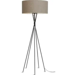 It's About Romi Lampadaires Lampadaire Avec Pieds Noirs Et Abat-jour Gris H175cm -Luminaires Soldes 202 lampadaire avec pieds noirs et abat jour gris h175cm 4
