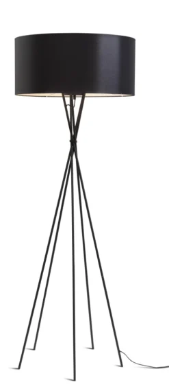 It's About Romi Lampadaires Lampadaire Avec Pieds Noirs Et Abat-jour Noir H175cm