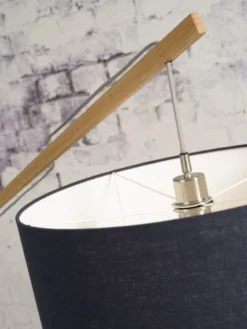 Good & Mojo Lampadaires Lampadaire Bambou/lin Vert H207cm -Luminaires Soldes 202 lampadaire bambou lin vert h207cm 4