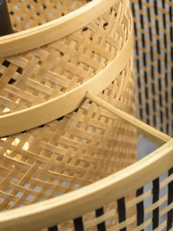 Good & Mojo Lampadaires Lampadaire Bambou Noir H176cm -Luminaires Soldes 202 lampadaire bambou noir h176cm 3