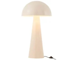 Meubles & Design Lampadaires Lampadaire Champignon En Métal Blanc