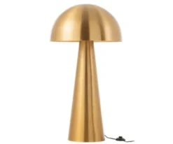 Meubles & Design Lampadaires Lampadaire Champignon En Métal Doré -Luminaires Soldes 202 lampadaire champignon en metal dore 2