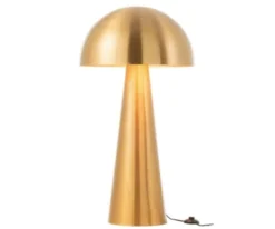 Meubles & Design Lampadaires Lampadaire Champignon En Métal Doré