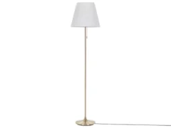 Beliani Lampes à Poser Lampadaire Cuivré Et Blanc En Métal