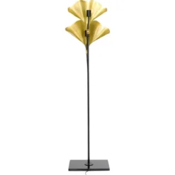 Kare Design Lampadaires Lampadaire En Acier 2 Abat-jours Feuilles Ginkgo Dorées H172 -Luminaires Soldes 202 lampadaire en acier 2 abat jours feuilles ginkgo dorees h172 4