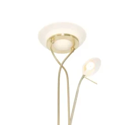 QAZQA Lampadaires Lampadaire En Acier Doré/laiton -Luminaires Soldes 202 lampadaire en acier dore laiton 5