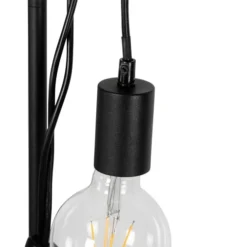 QAZQA Lampadaires Lampadaire En Acier Noir