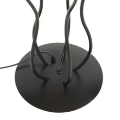 QAZQA Lampadaires Lampadaire En Acier Noir -Luminaires Soldes 202 lampadaire en acier noir 9