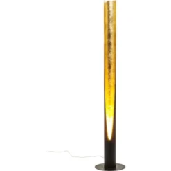 Kare Design Lampadaires Lampadaire En Acier Noir Et Doré H140 -Luminaires Soldes 202 lampadaire en acier noir et dore h140 2
