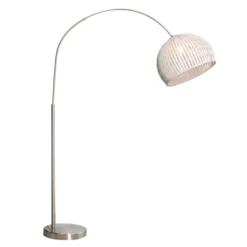 Keria Lampadaires Lampadaire En Bamboo Argente