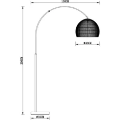 Keria Lampadaires Lampadaire En Bamboo Argente -Luminaires Soldes 202 lampadaire en bamboo argente 4