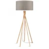 Good & Mojo Lampadaires Lampadaire En Bambou Et Lin Gris H160cm -Luminaires Soldes 202 lampadaire en bambou et lin gris h160cm