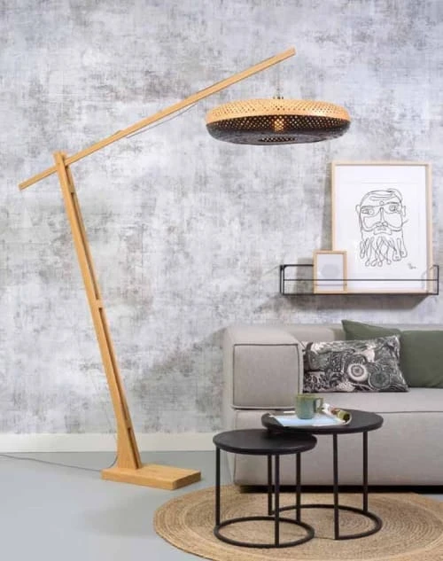 Good & Mojo Lampadaires Lampadaire En Bambou Noir H207cm 4 Good & Mojo Lampadaires Lampadaire En Bambou Noir H207cm – Image 2