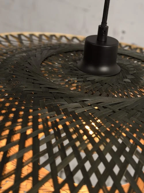 Good & Mojo Lampadaires Lampadaire En Bambou Noir Suspendu H176cm 5 Good & Mojo Lampadaires Lampadaire En Bambou Noir Suspendu H176cm – Image 3