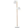 Present Time Lampadaires Lampadaire En Bois Et Métal H150 Cm Marron Et Blanc -Luminaires Soldes 202 lampadaire en bois et metal h150 cm marron et blanc