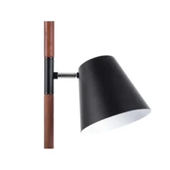 Leitmotiv Lampadaires Lampadaire En Bois Et Métal Hauteur 150 Cm Marron Et Noir -Luminaires Soldes 202 lampadaire en bois et metal hauteur 150 cm marron et noir 1