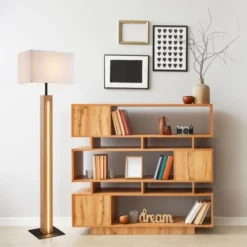 Laurie Lumière Lampadaires Lampadaire En Bois H150cm -Luminaires Soldes 202 lampadaire en bois h150cm 1