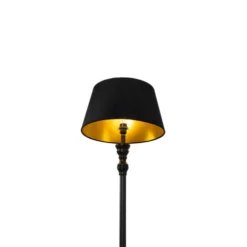 QAZQA Lampadaires Lampadaire En Bois Noir -Luminaires Soldes 202 lampadaire en bois noir 7