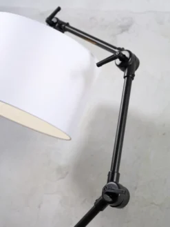 It's About Romi Lampadaires Lampadaire En Fer Abat-jour En Coton Noir, H. 190cm -Luminaires Soldes 202 lampadaire en fer abat jour en coton noir h 190cm 4