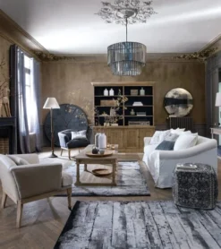 Maisons Du Monde Lampadaires Lampadaire En Manguier Et Abat-jour Coloris Lin H162 -Luminaires Soldes 202 lampadaire en manguier et abat jour coloris lin h162 1000 8 9 191479 2