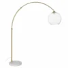 Maisons Du Monde Lampadaires Lampadaire En Marbre Blanc Et Métal Doré, Abat-jour Globe En Verre H153 -Luminaires Soldes 202 lampadaire en marbre blanc et metal dore abat jour globe en verre h153 1000 4 12 226291 1
