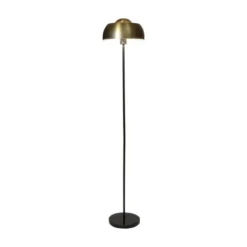 Pirouette Paris Lampadaires Lampadaire En Marbre Et Métal Noir Et Doré H160