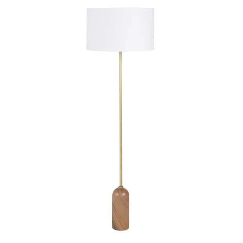 Maisons Du Monde Lampadaires Lampadaire En Marbre Rose Et Métal Doré, Abat-jour En Coton Blanc H156 3 Maisons Du Monde Lampadaires Lampadaire En Marbre Rose Et Métal Doré, Abat-jour En Coton Blanc H156